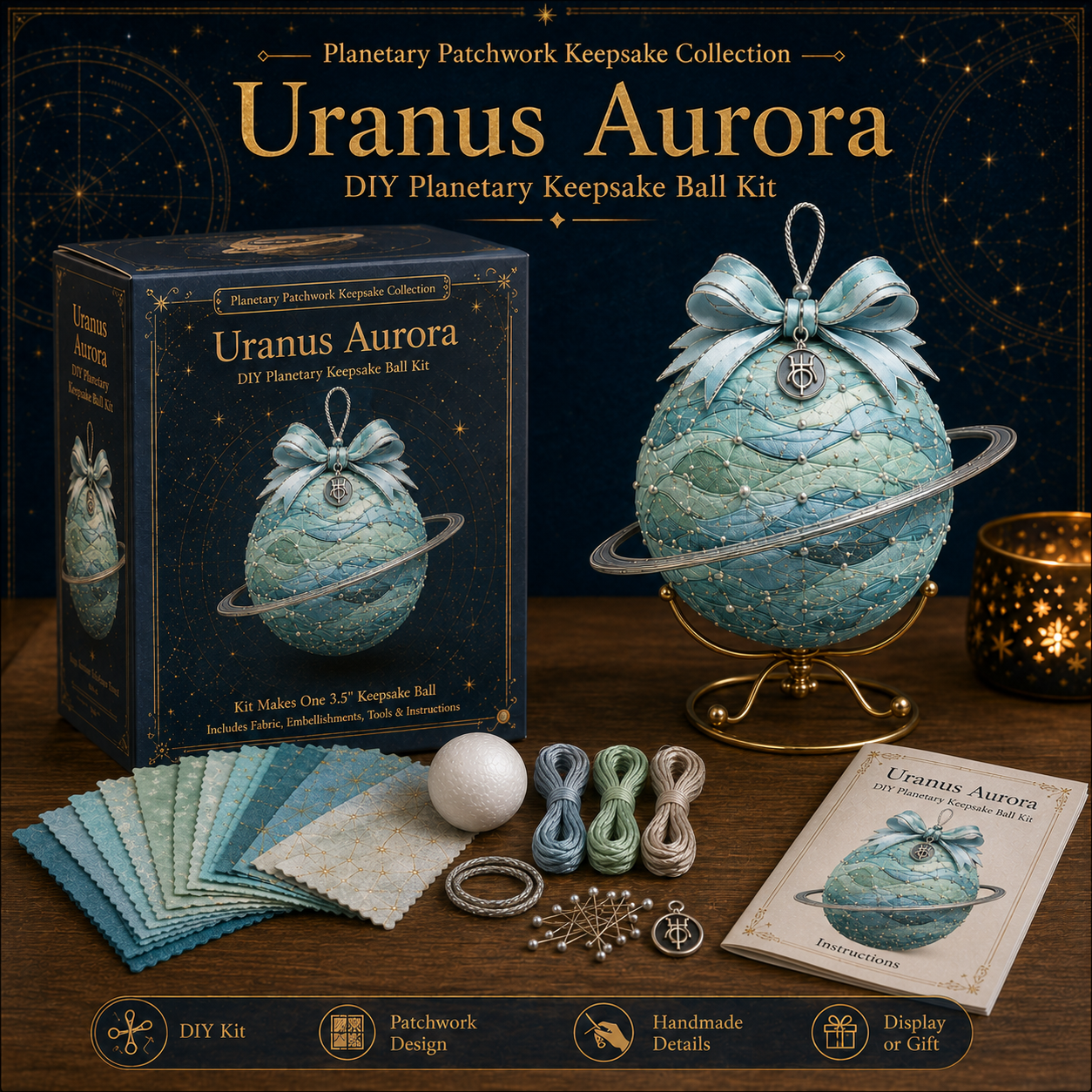 🔥 Last Day 49% OFF – 🌌 Stitched Worlds Collection | DIY Planetary Patchwork Keepsake Series
