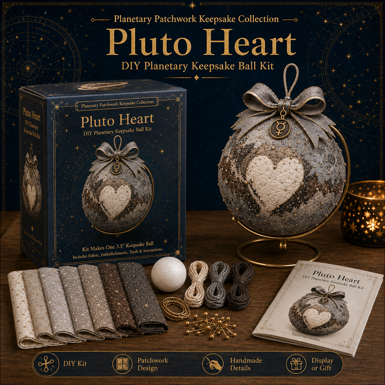🔥 Last Day 49% OFF – 🌌 Stitched Worlds Collection | DIY Planetary Patchwork Keepsake Series