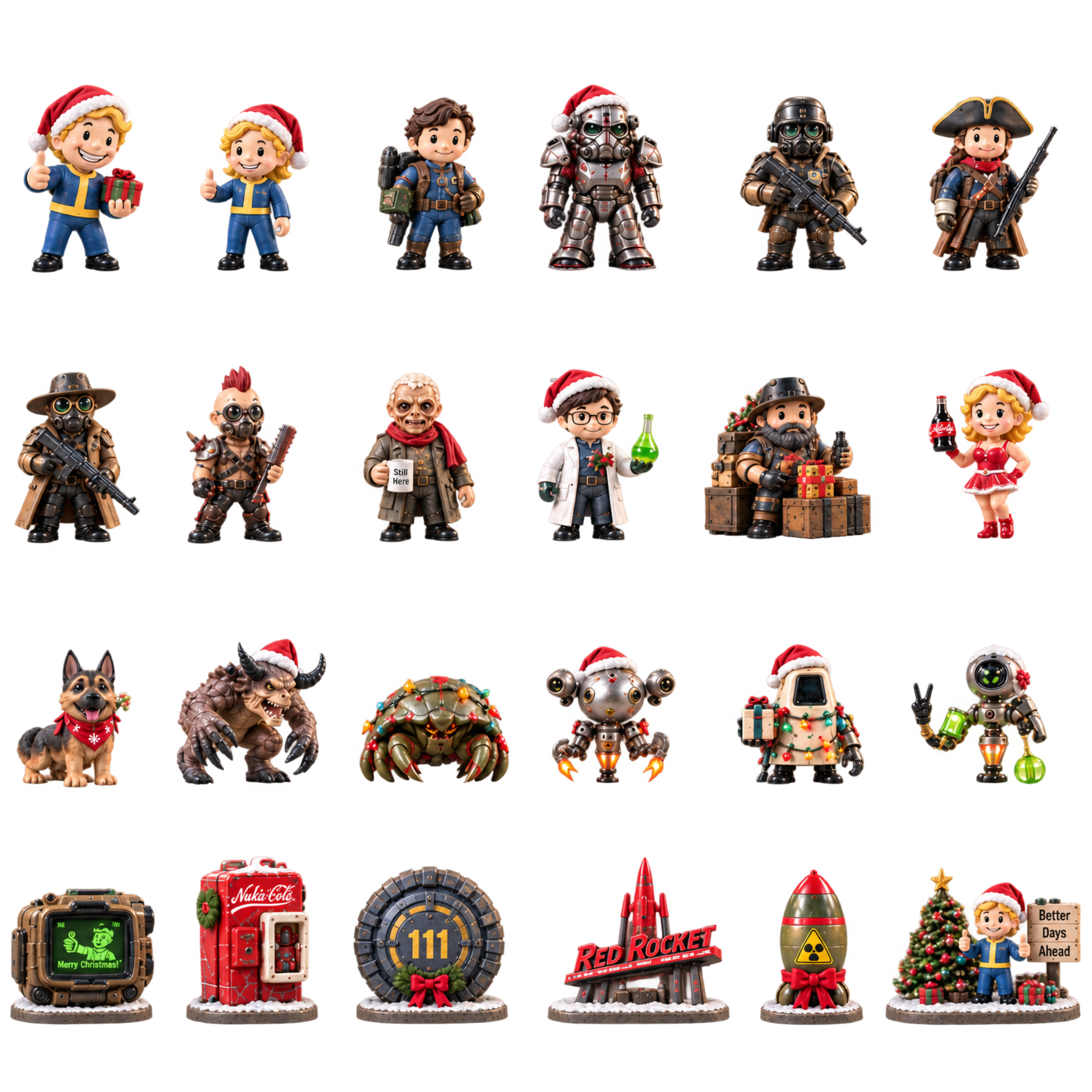 24 Days in the Wasteland Christmas Countdown | Retro-Future Collector Advent Set