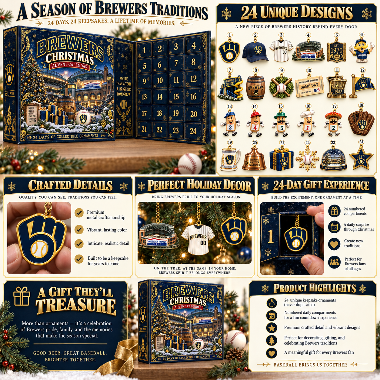 🎄 Brew Crew! Baseball Christmas Advent Calendar