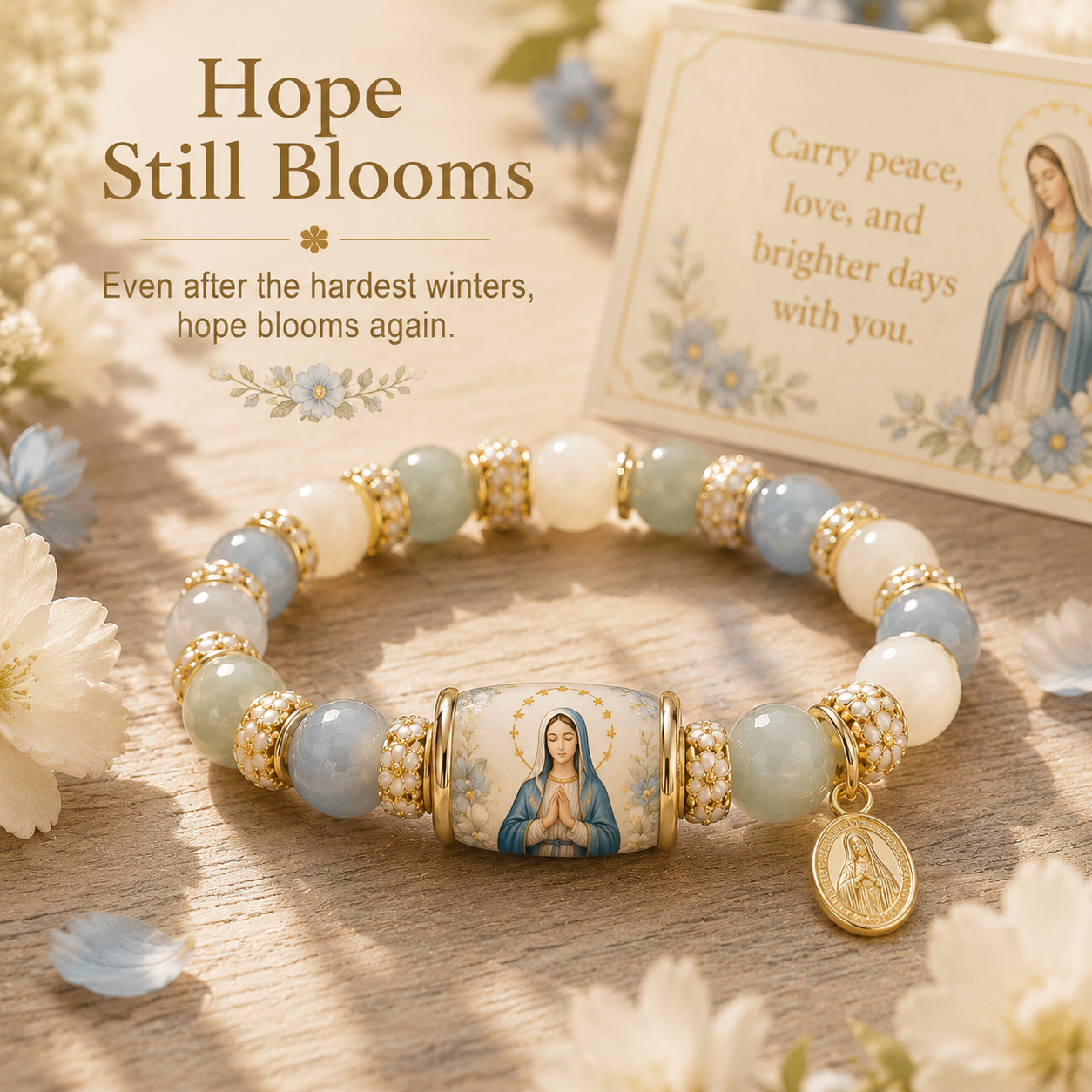 Virgin Mary Blessings Bracelet Faith, Love & Grace