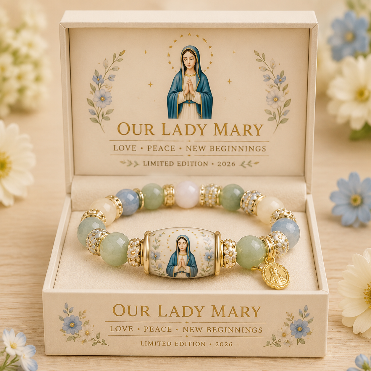 Virgin Mary Blessings Bracelet Faith, Love & Grace
