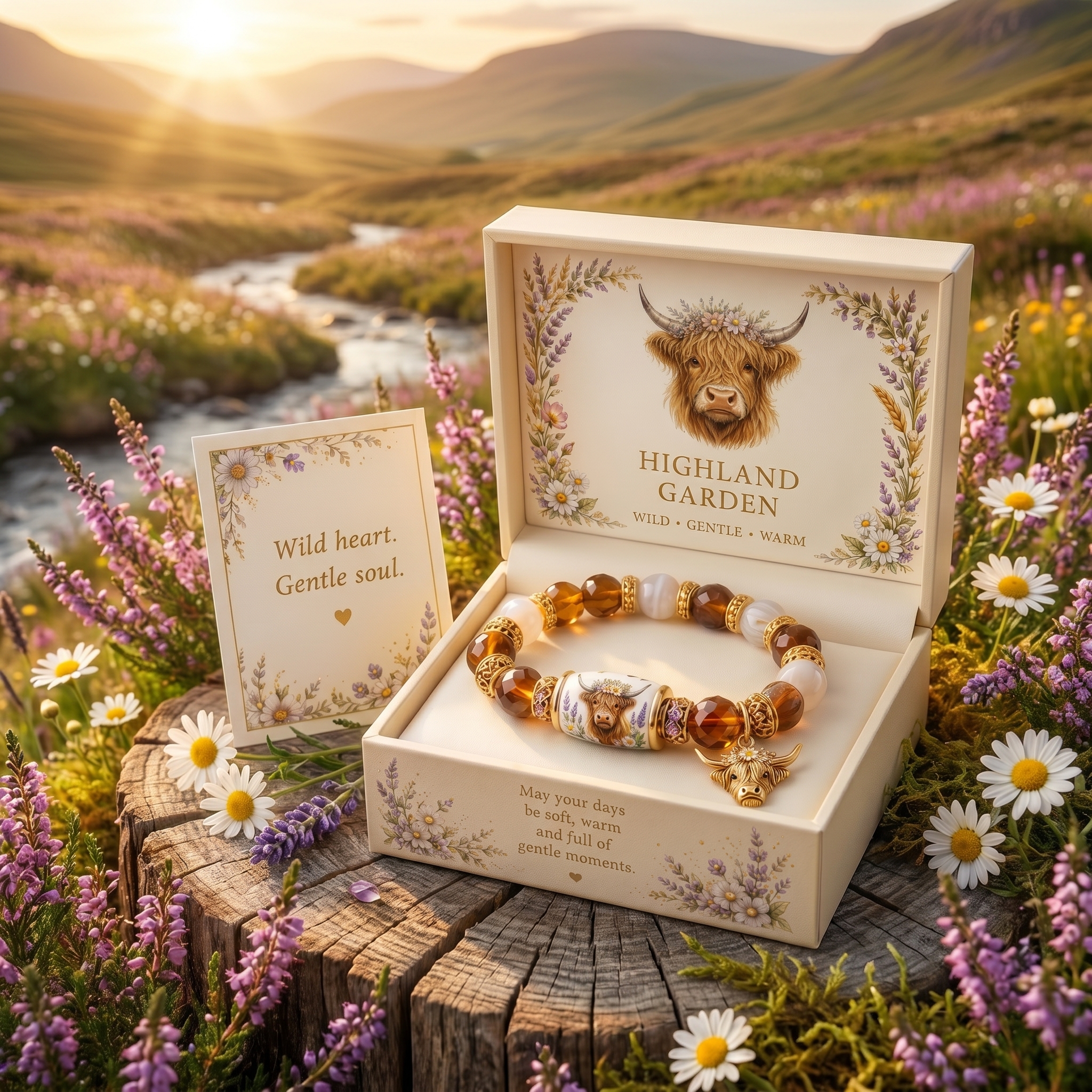 Wild  Gentle  Warm Highland Garden Bracelet