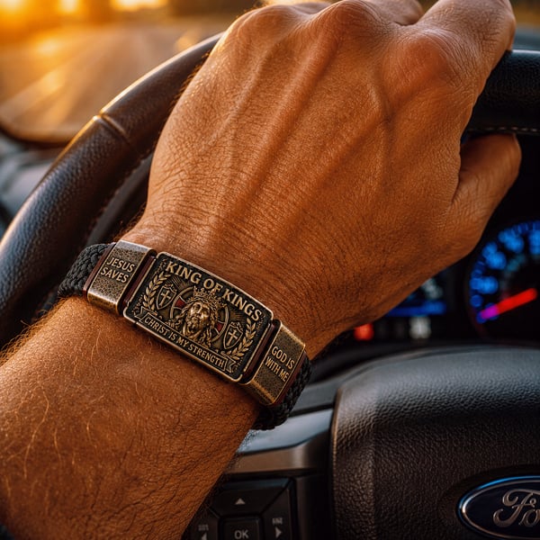King of Kings Faith Bracelet â€“ Adjustable Christian Wristband Gift