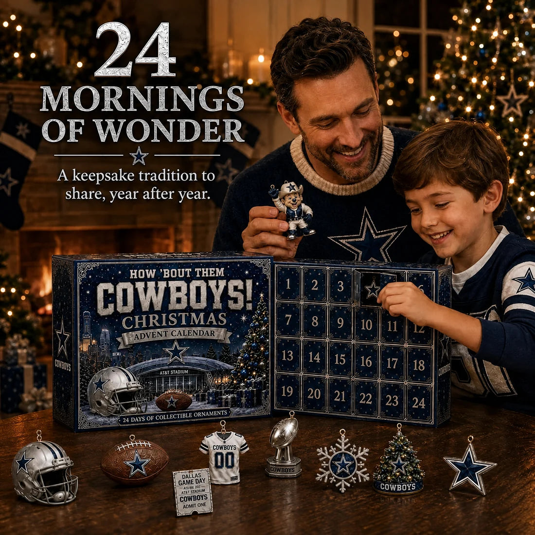 Football Fan Advent Calendar – 24 Collectible Ornaments