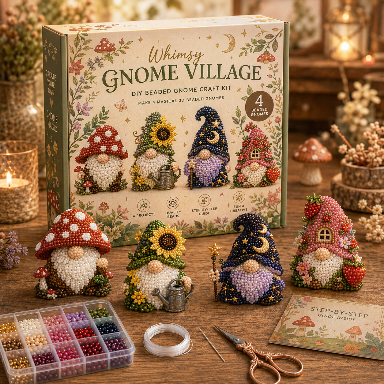 🧵✨ Creative Beaded Mini World 3D DIY Kit Collection