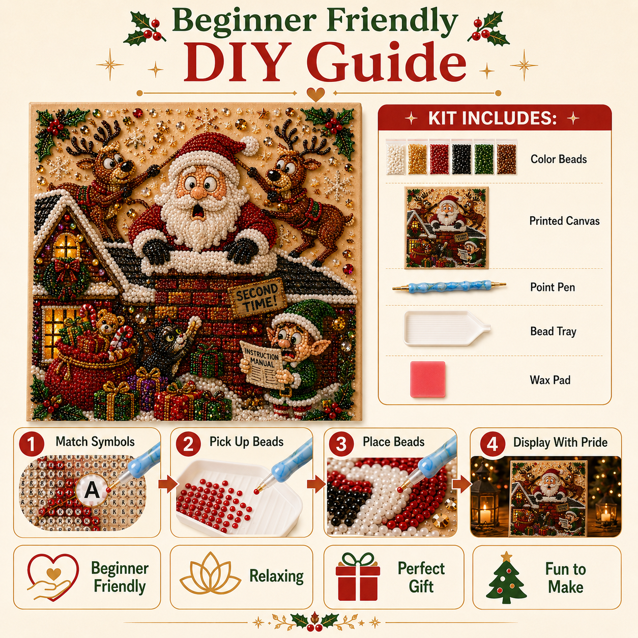 🎄 Absurd Christmas Moments Pearl Art Kit