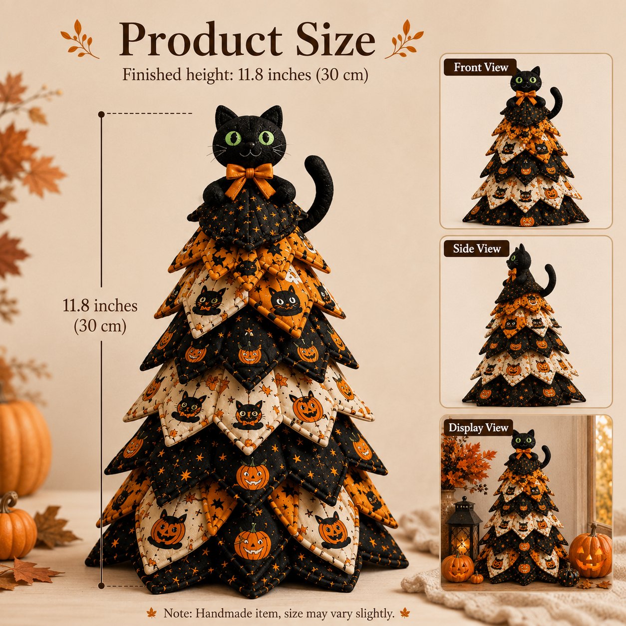 🔥 49% OFF – 🎃 DIY Halloween Quilted Fabric Tree Kit⏰️Buy More Save More🔥