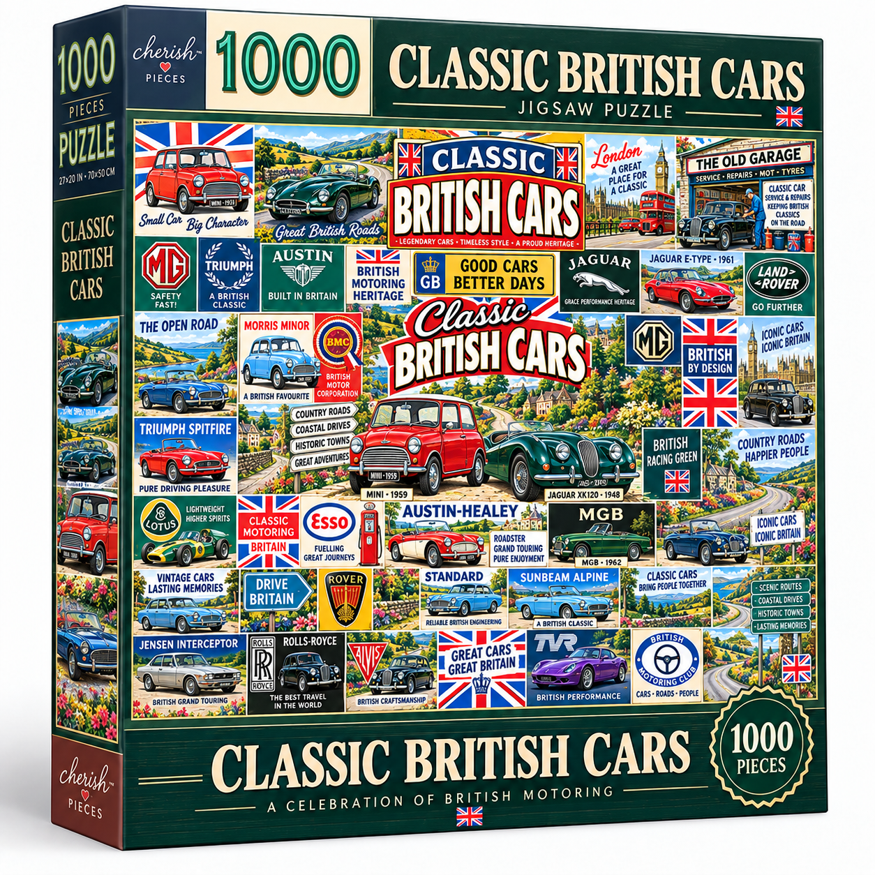 Classic British Cars – 1000 Piece Jigsaw Puzzle