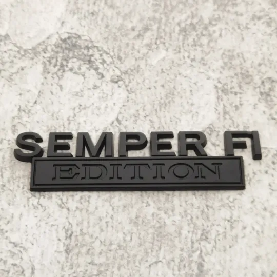 SEMPER FI EDITION Car Emblem Metal Badge