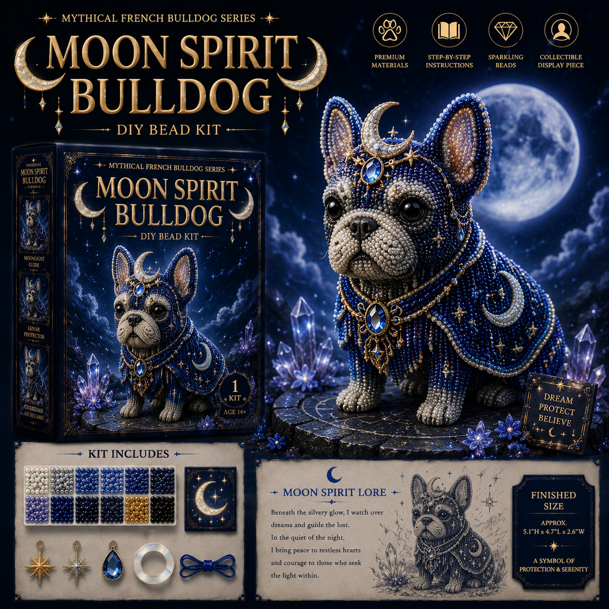 🐾 Mythical French Bulldog DIY Bead Kit Collection