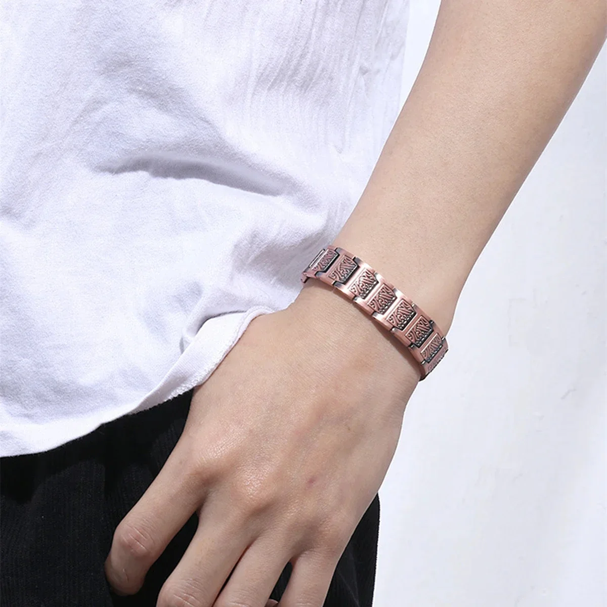 Men's Four Leaf Magnetic Copper Bracelet â€” Strength in Every Link (Limited-time offer for 2026 Celebrate with 70% OFF! - Copper Magnetic Power Boost Circulation, Banish Fatigue)