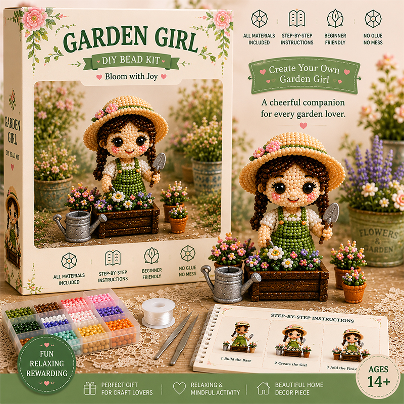 🧵 Hobby Collection – 4-Piece DIY Beaded Craft Kit 🎨