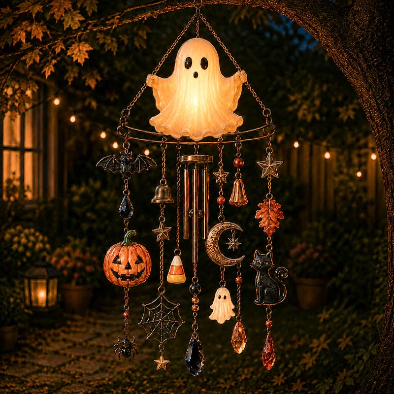 🔥 Halloween Early Bird Sale — 70% OFF —👻 Haunted Glow Ghost Wind Chime