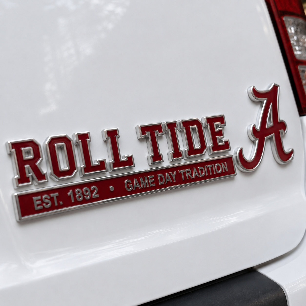 🔴 ROLL TIDE 3D Metal Car Emblem Badge