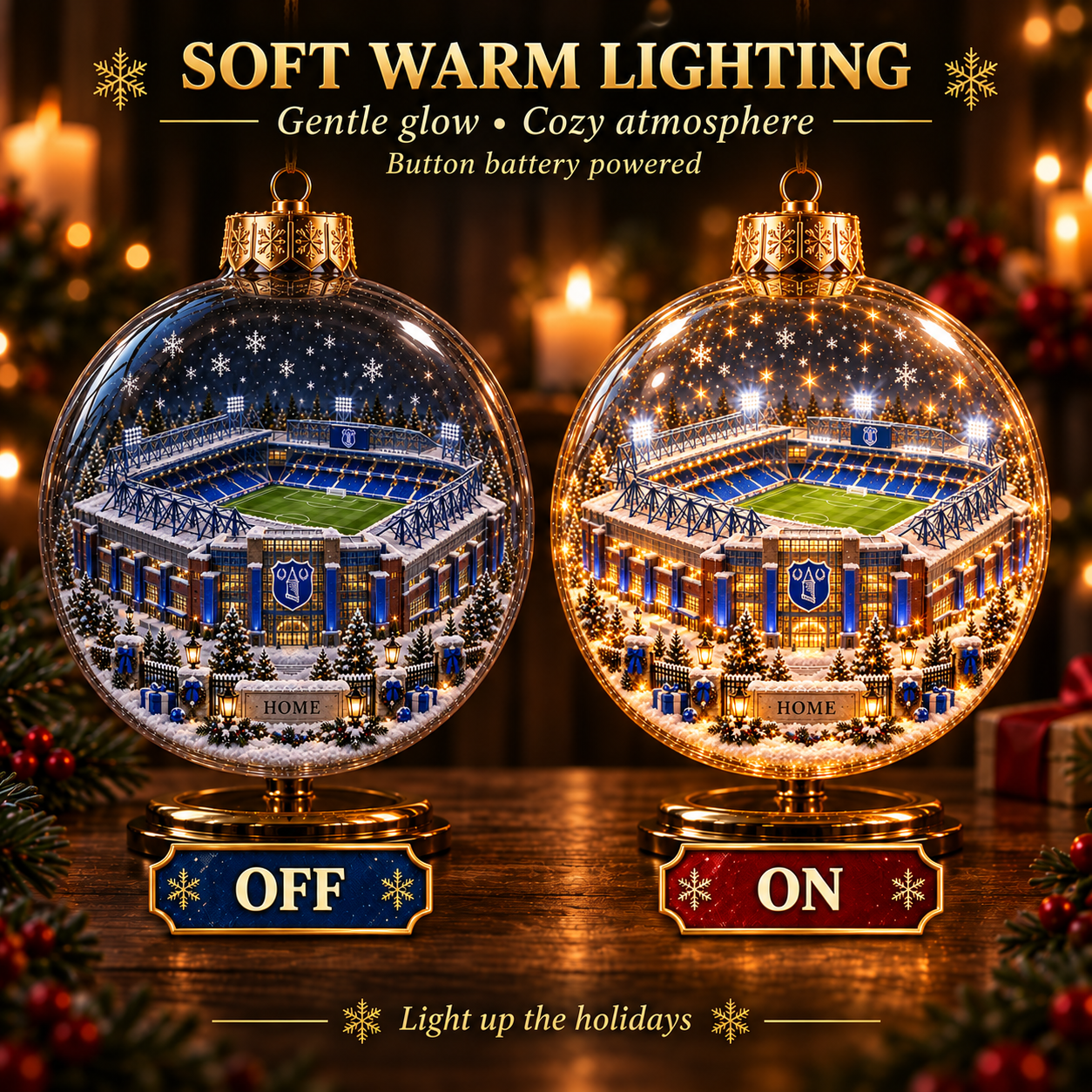 🎄 Nil Satis Nisi Optimum Light-Up Football Christmas Globe Ornament