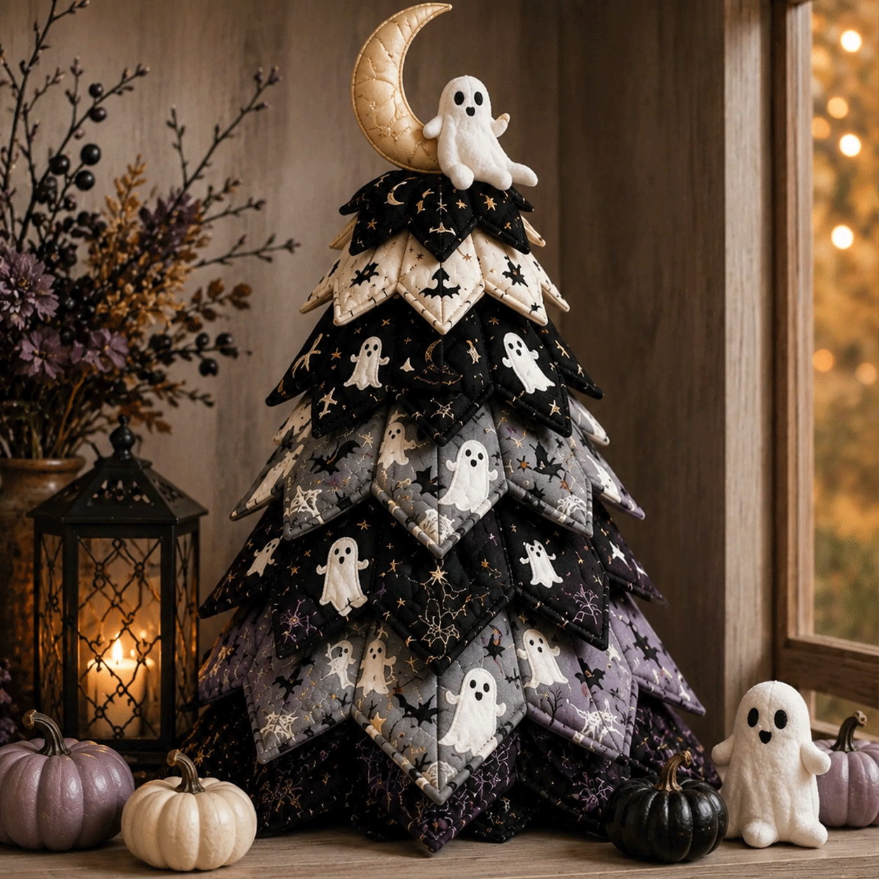 🔥 49% OFF – 🎃 DIY Halloween Quilted Fabric Tree Kit⏰️Buy More Save More🔥