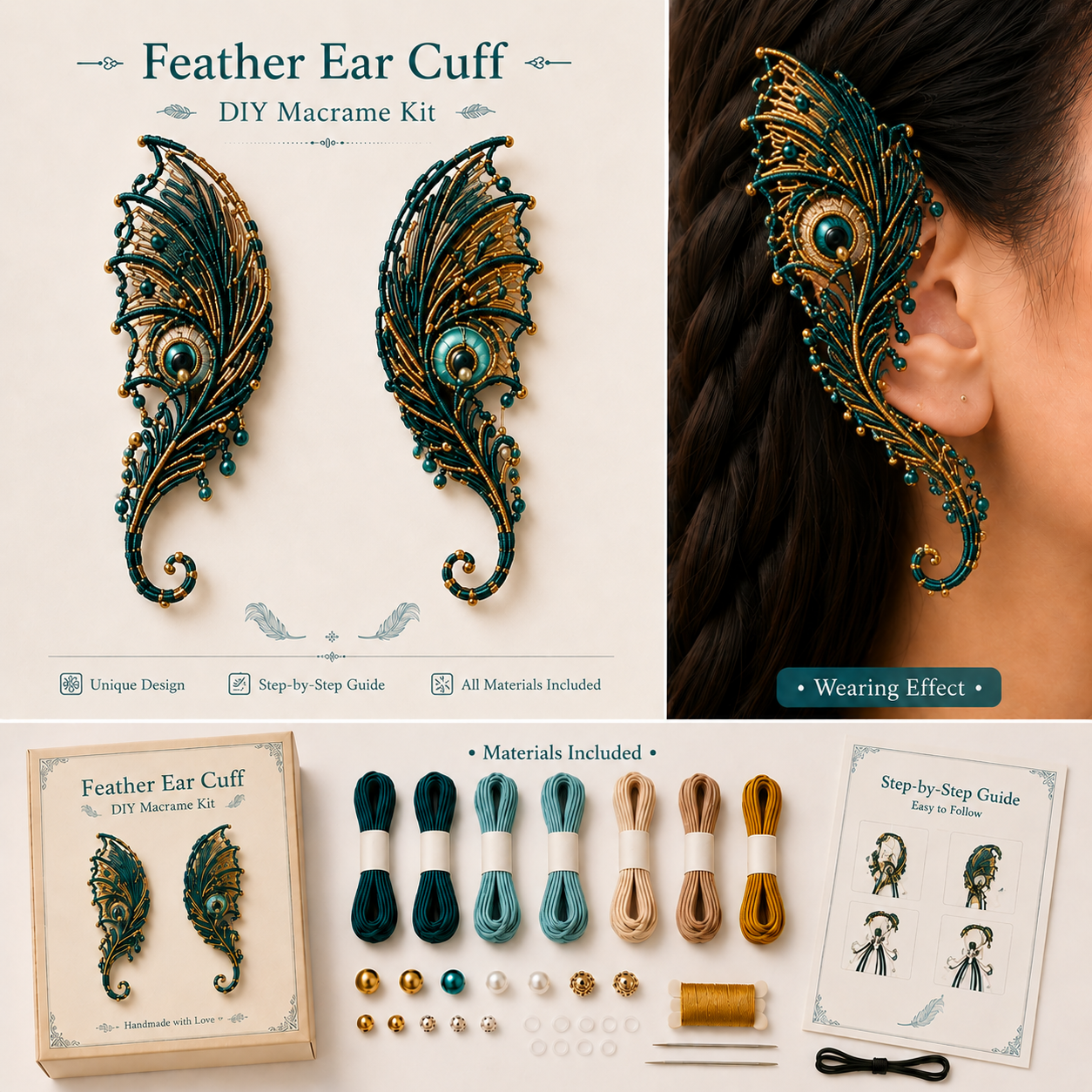 DIY Fantasy Ear Cuff Kit | Dragon, Butterfly and Fairy Designs