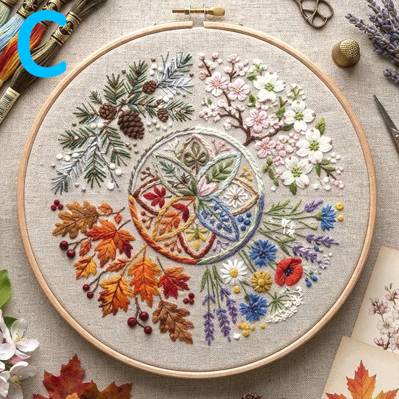 🔥49% Off Last Day 🌸Floral Series Hand Embroidery Kit (📦Buy 3 Free Shipping)