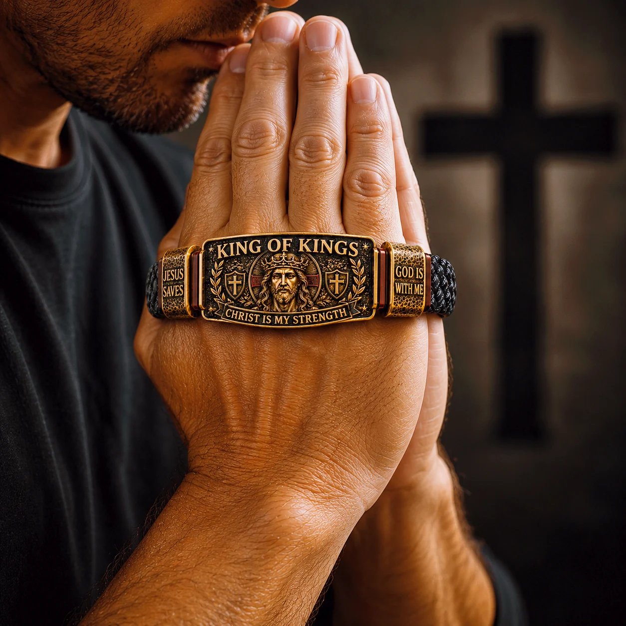 King of Kings Faith Bracelet â€“ Adjustable Christian Wristband Gift