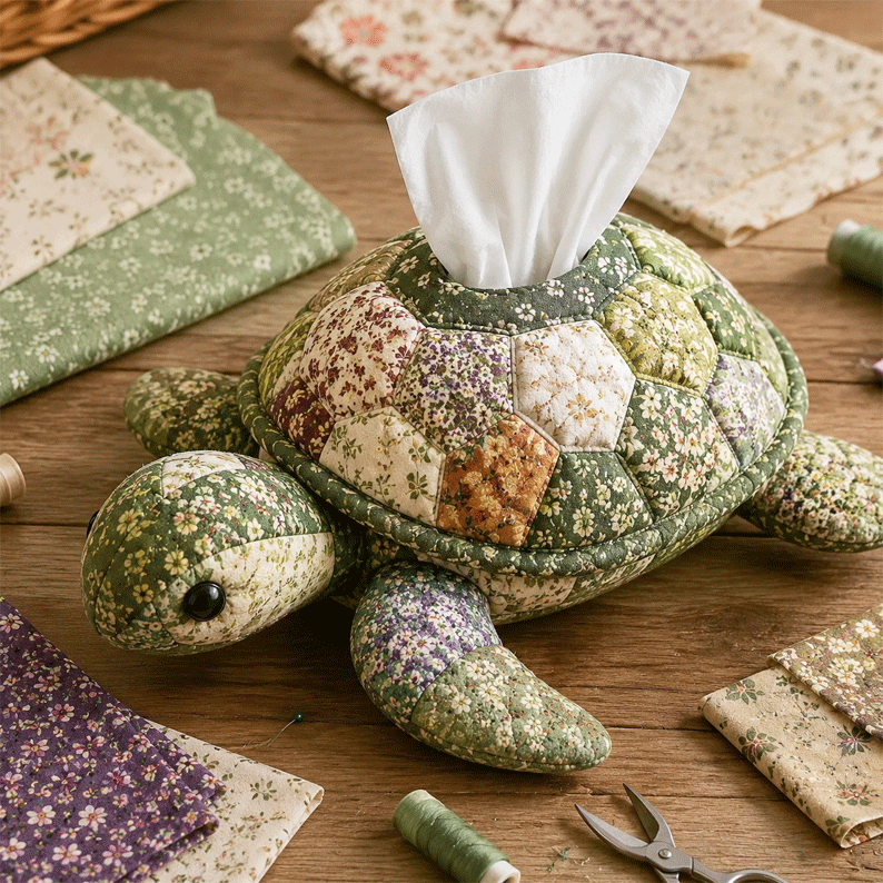 🧵 Quilted sea Animal Tissue Box DIY Kit💖