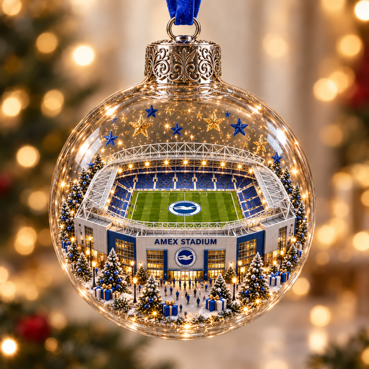 ⚽🎄 Bring the Stadium Home — Light-Up Football Stadium Christmas Ornament