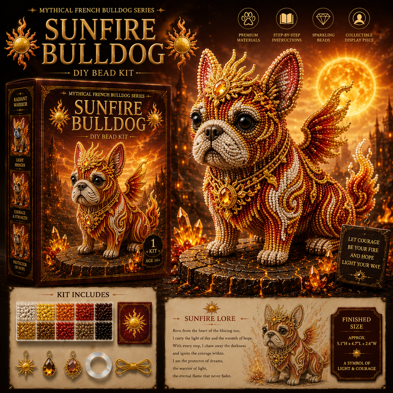 🐾 Mythical French Bulldog DIY Bead Kit Collection