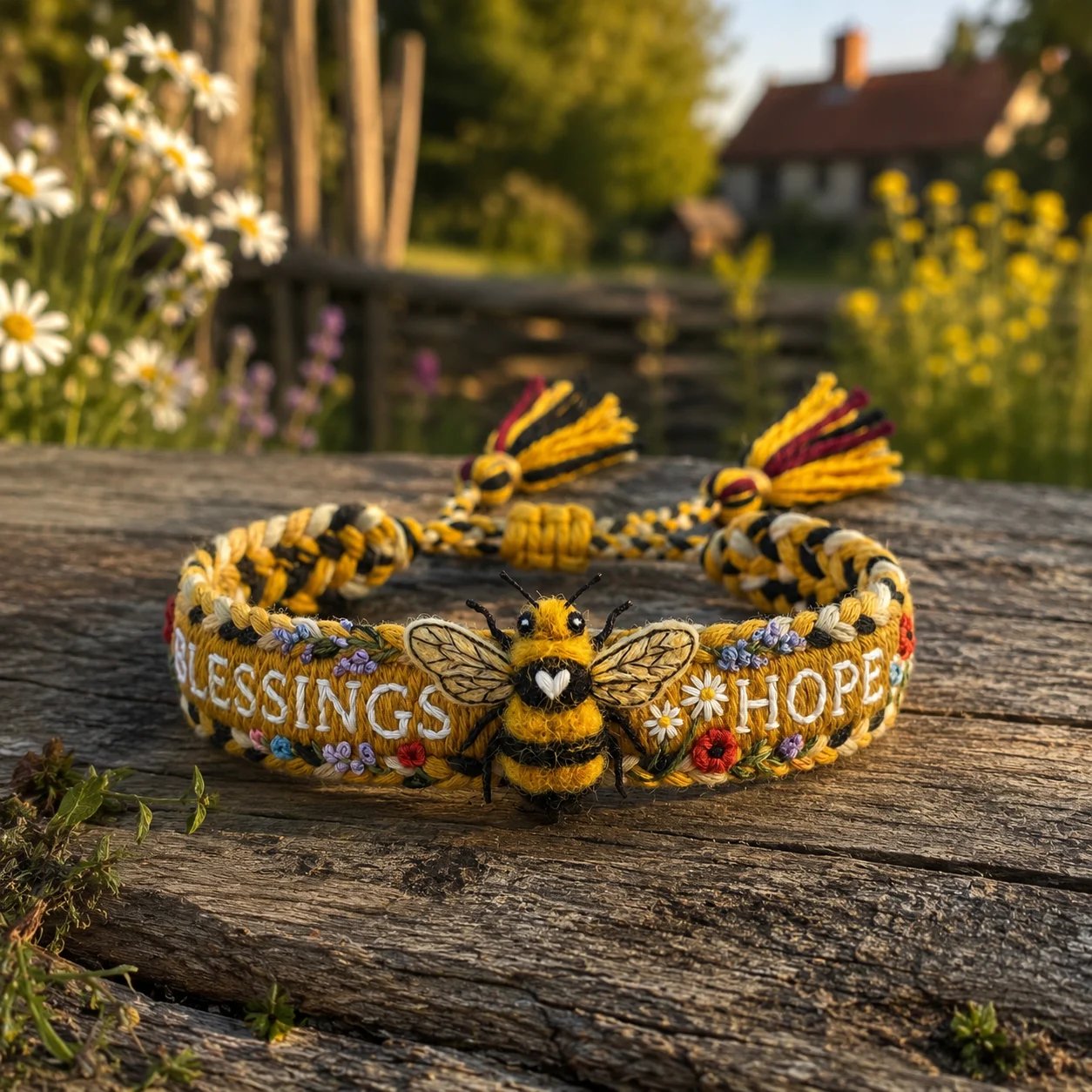 Blessings & Hope 2026 Limited Edition Handmade Honey Bee Woven Bracelet
