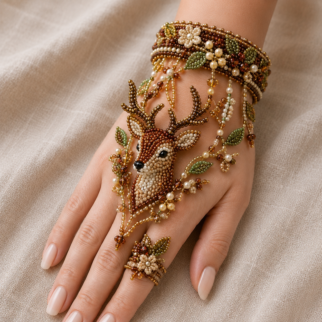 🔥 49% OFF – NEW ARRIVAL✨ DIY Beaded Hand Bracelet Kit – Create Your Own Wearable Art🔥