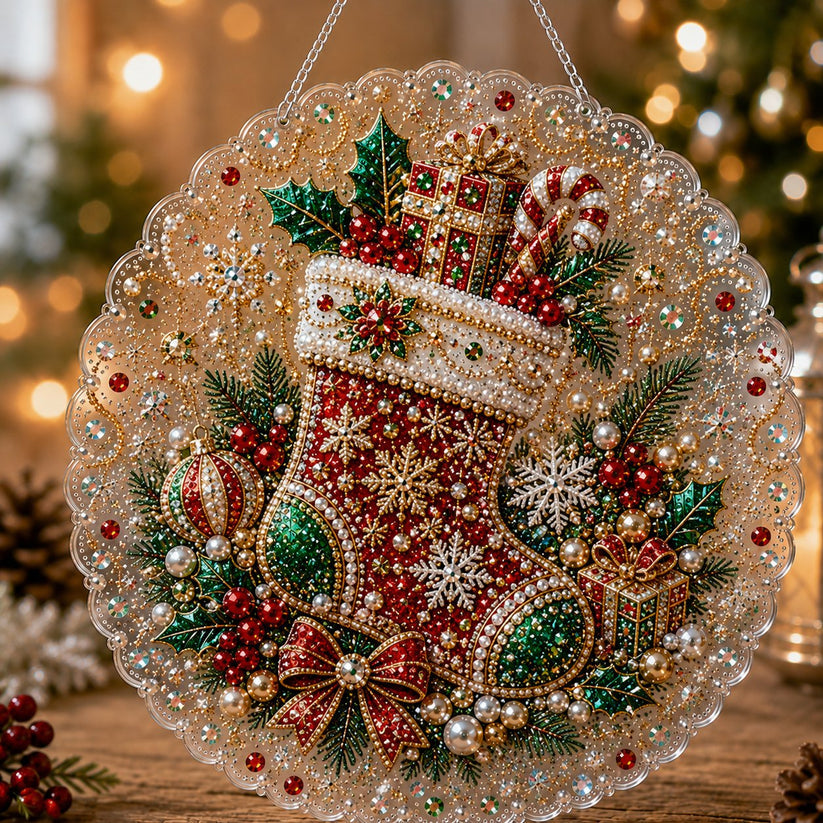 🔥Last Day 49% OFF-🎄Christmas Diamond Art Hanging Ornament Kit