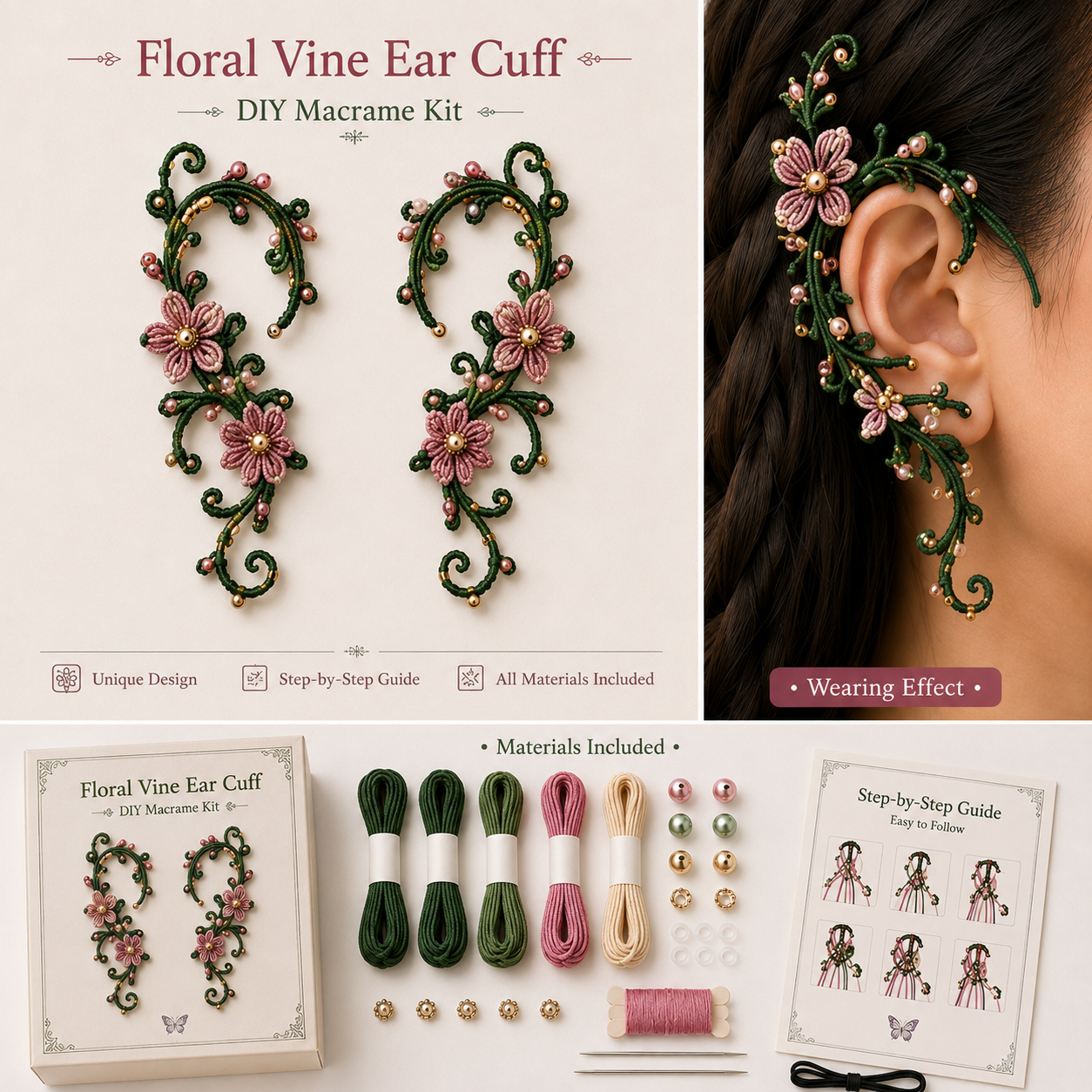 DIY Fantasy Ear Cuff Kit | Dragon, Butterfly and Fairy Designs