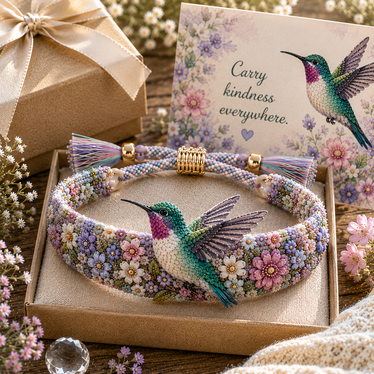 Handmade Bird Embroidered Bracelet Collection