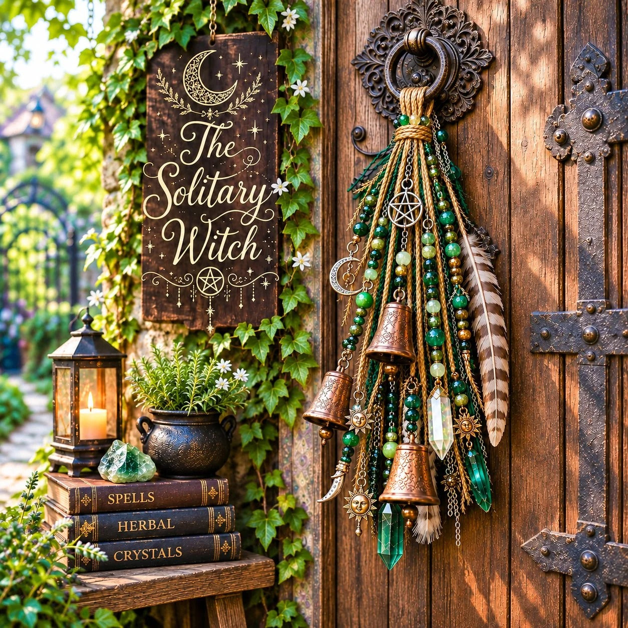 The Solitary Witch Celestial Crystal Bell Door Charm