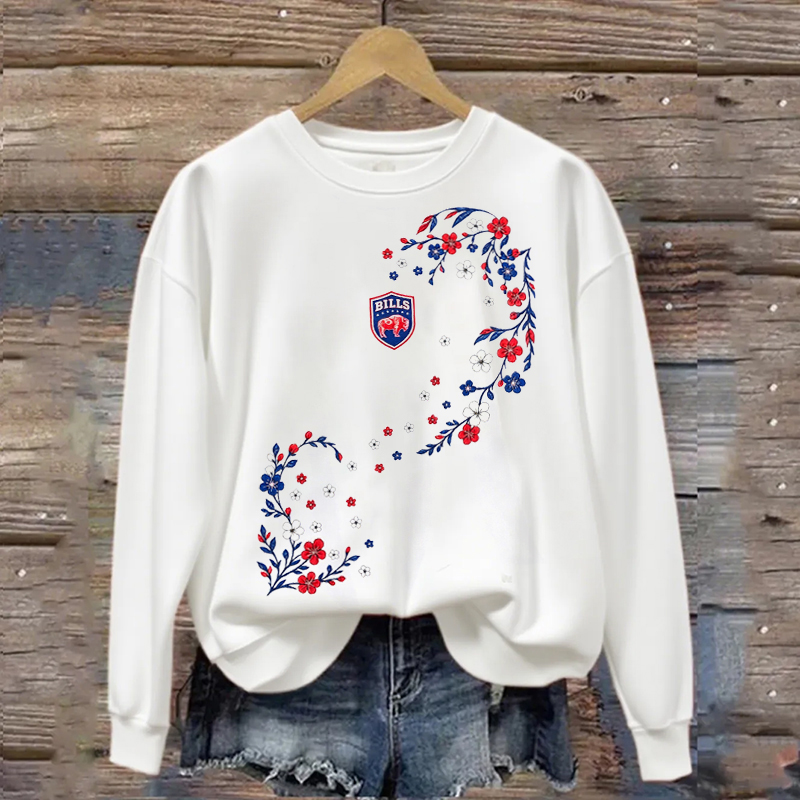 Bills Floral Football Sweatshirt