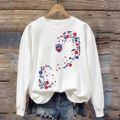 Bills Floral Football Sweatshirt