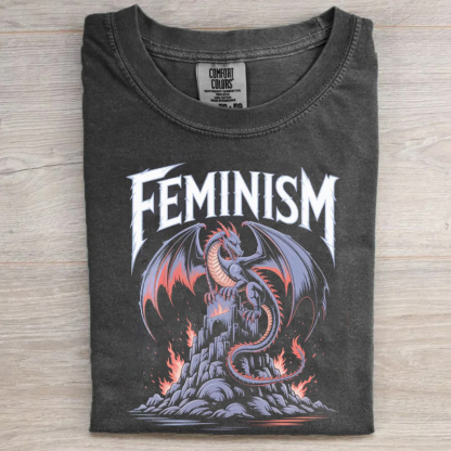 Vintage Feminism Dragon T-shirt