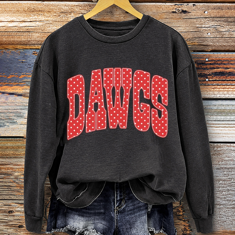 Georgia Bulldogs Red Polka Sweatshirt