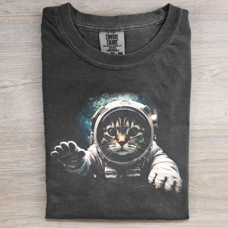 Funny Cat Astronaut T-shirt