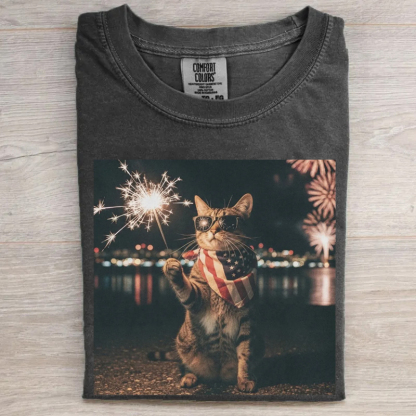 4th of July Cat Lover T-shirt