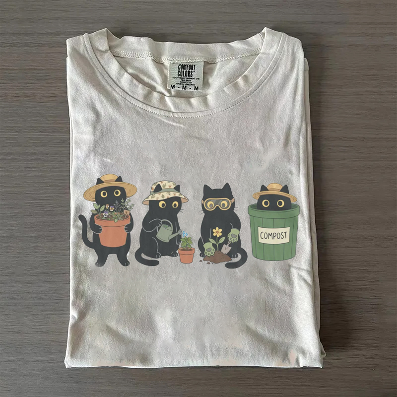 Cute Cat Gardeners T-shirt