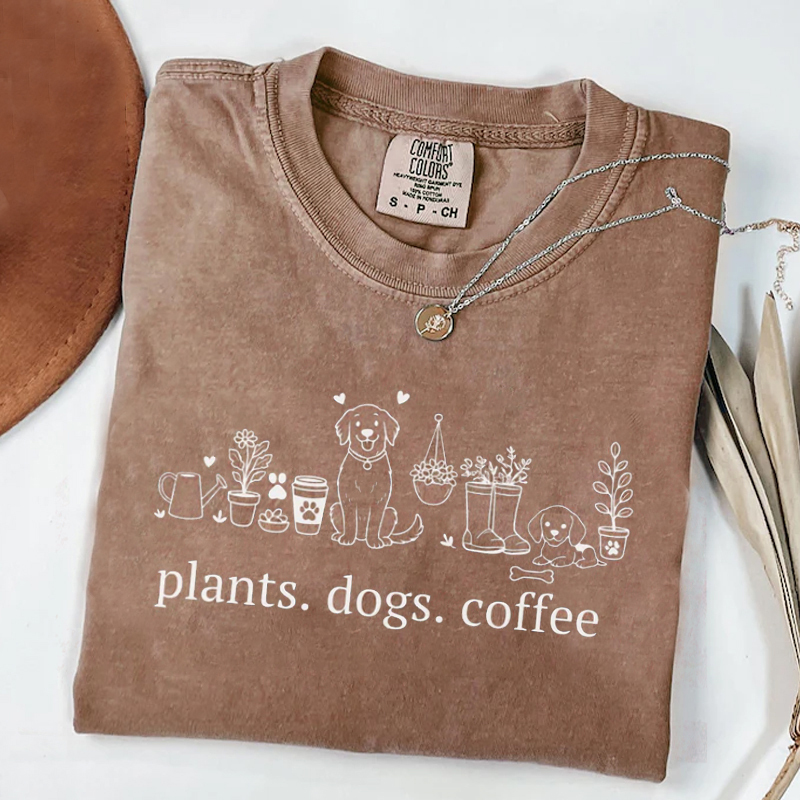 Plant and Dog Lover T-shirt