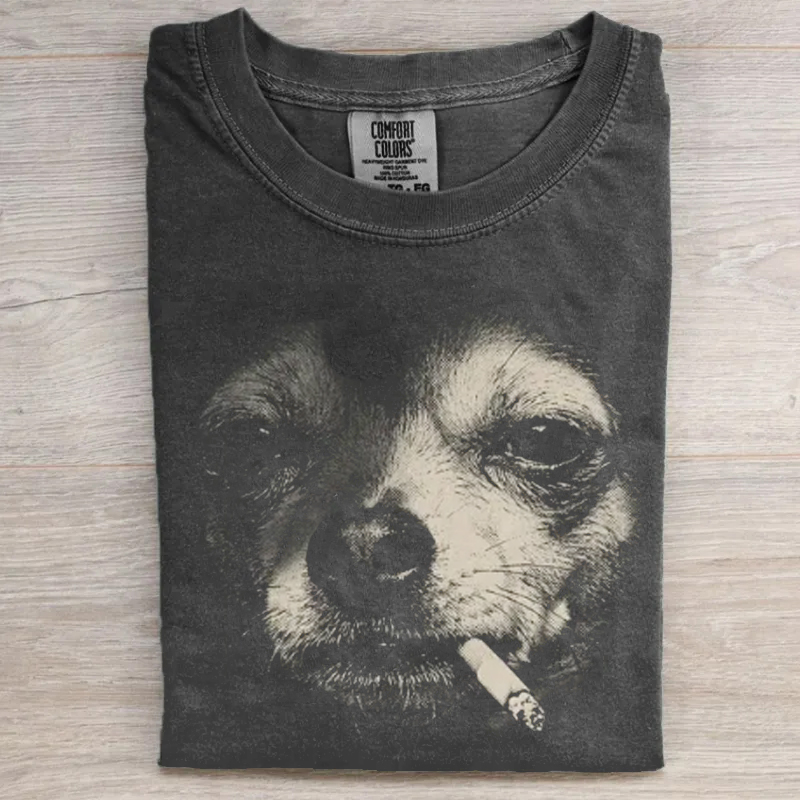 Smoking Chihuahua T-shirt