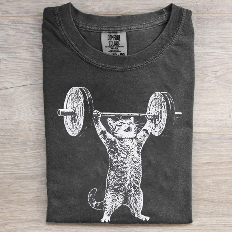 Funny Cat Gym T-shirt