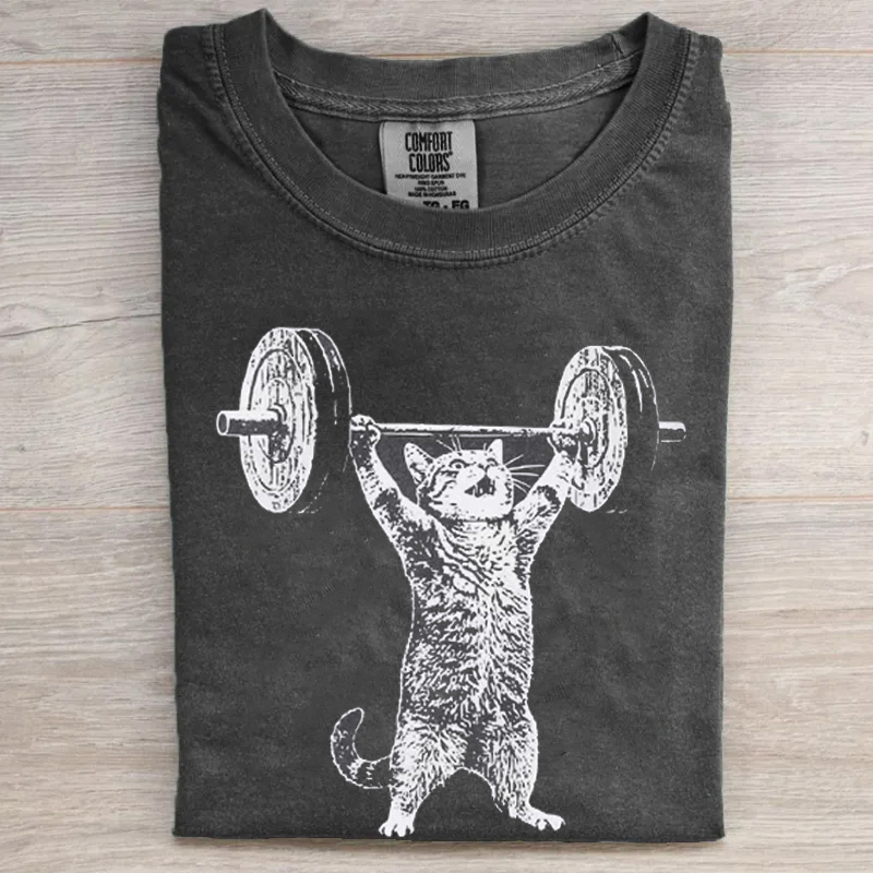 Funny Cat Gym T-shirt