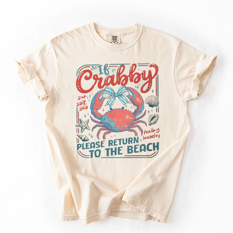 Summer Funny Crabby Graphic T-shirt