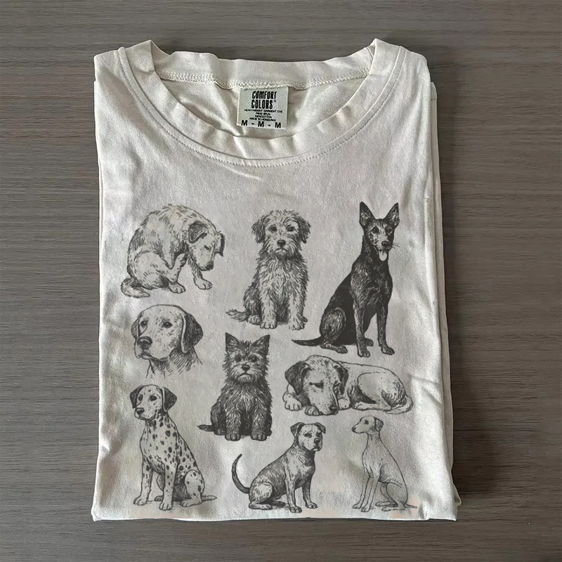Vintage Tattoo Style dog T-Shirt
