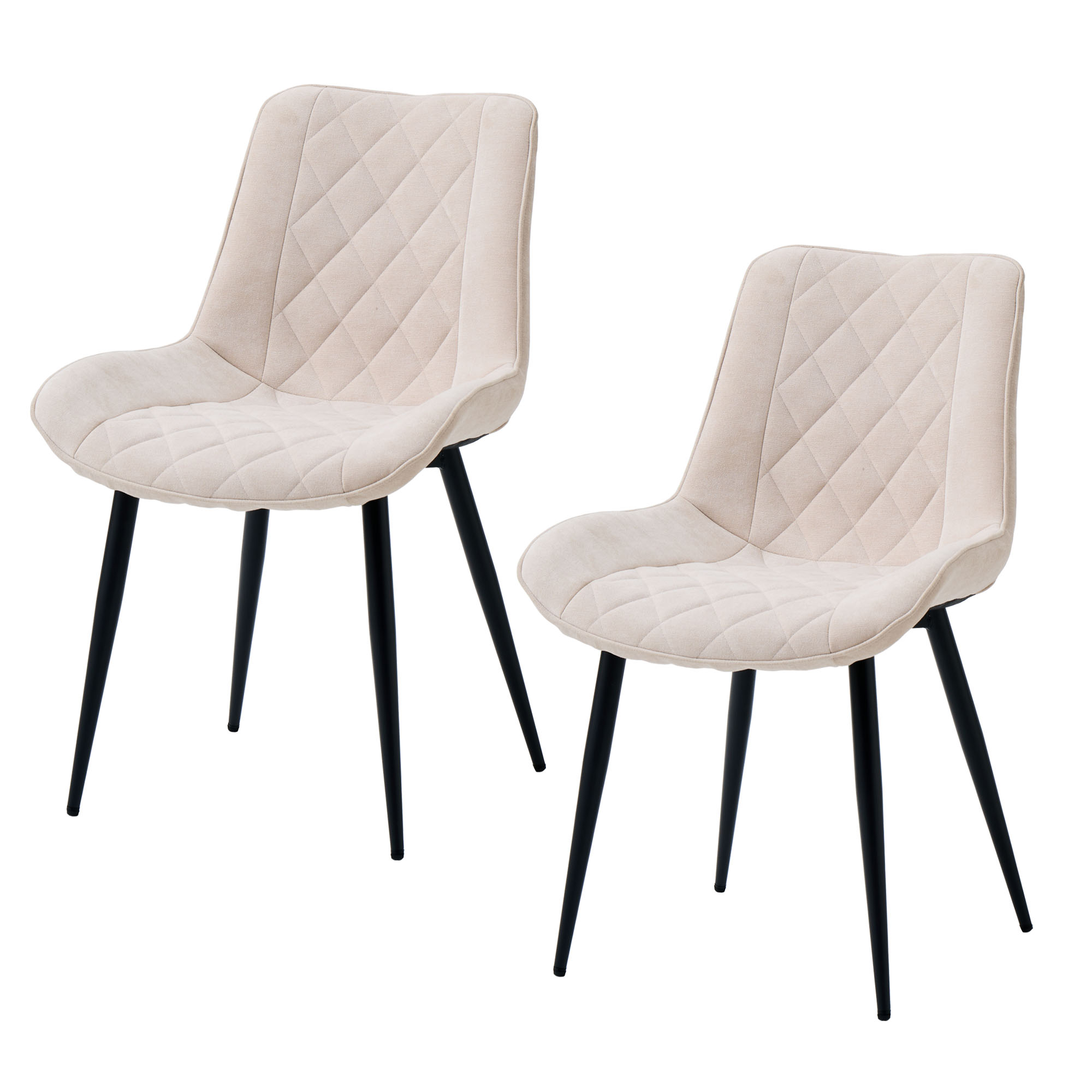 Design-Esszimmerstühle 4er Set – Chenille-Bezug & Ergonomisches Design
