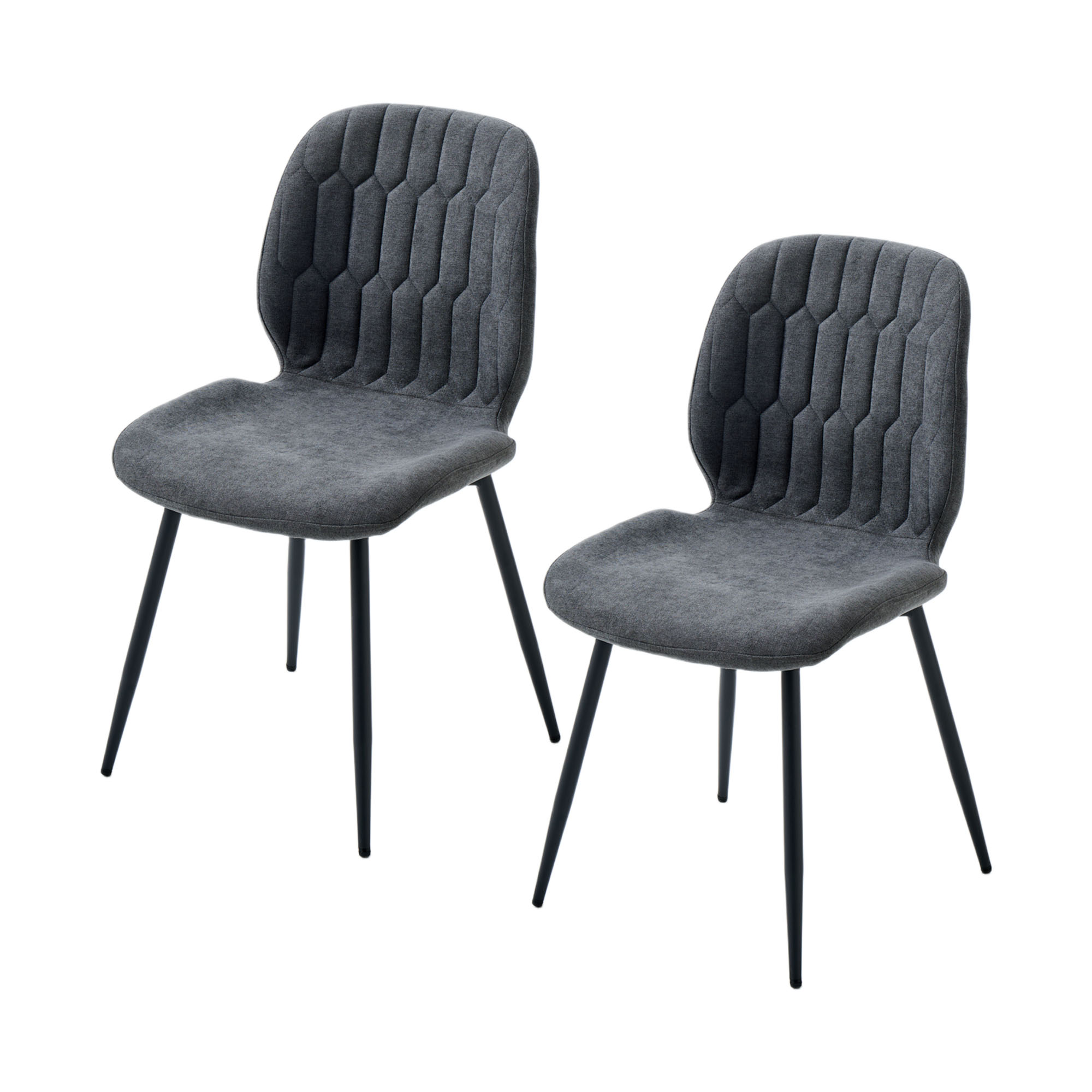 LYKKVØ Design-Polsterstuhl Set (4 Stück) – Ergonomischer Komfort in edlem Chenille