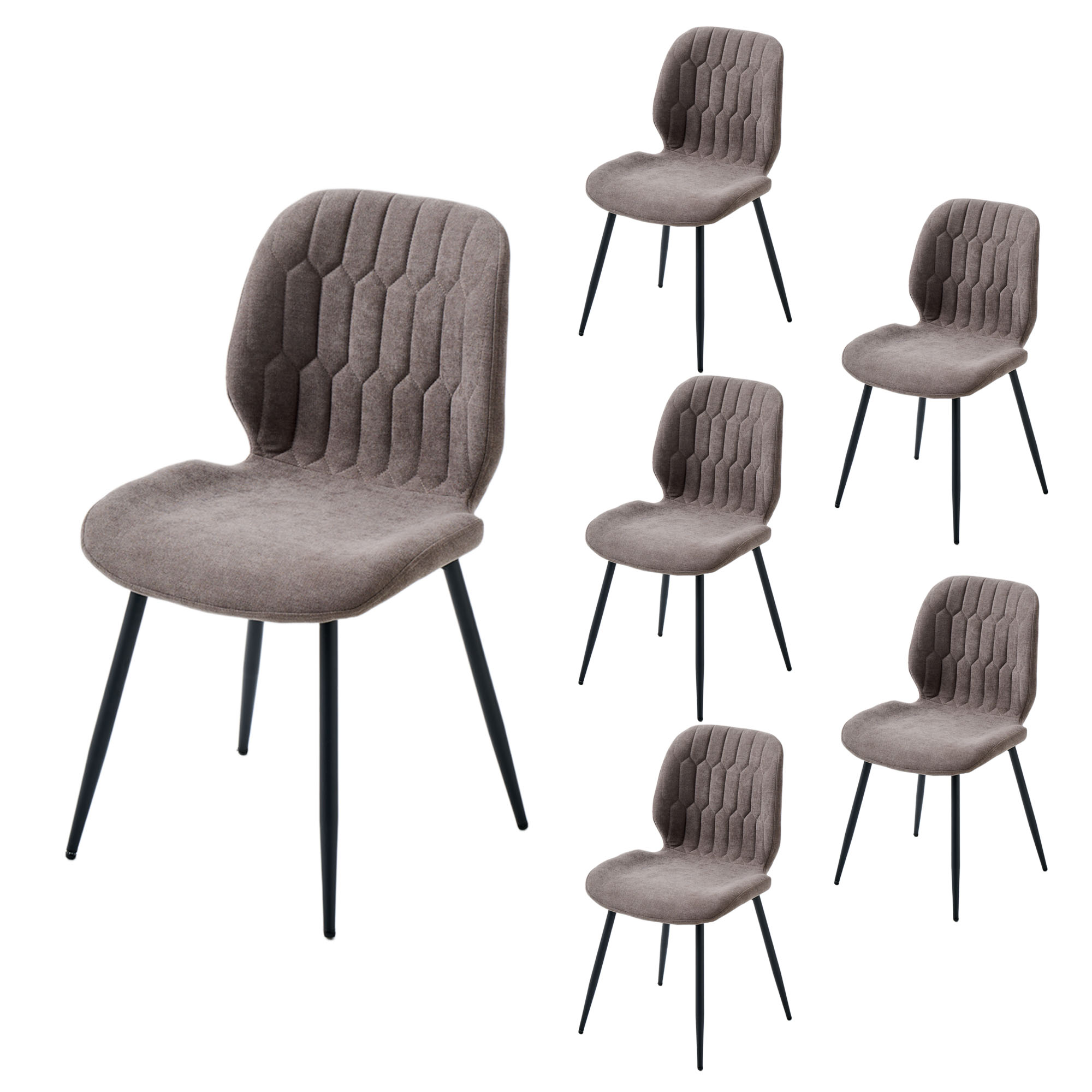 LYKKVØ Design-Polsterstuhl Set (4 Stück) – Ergonomischer Komfort in edlem Chenille