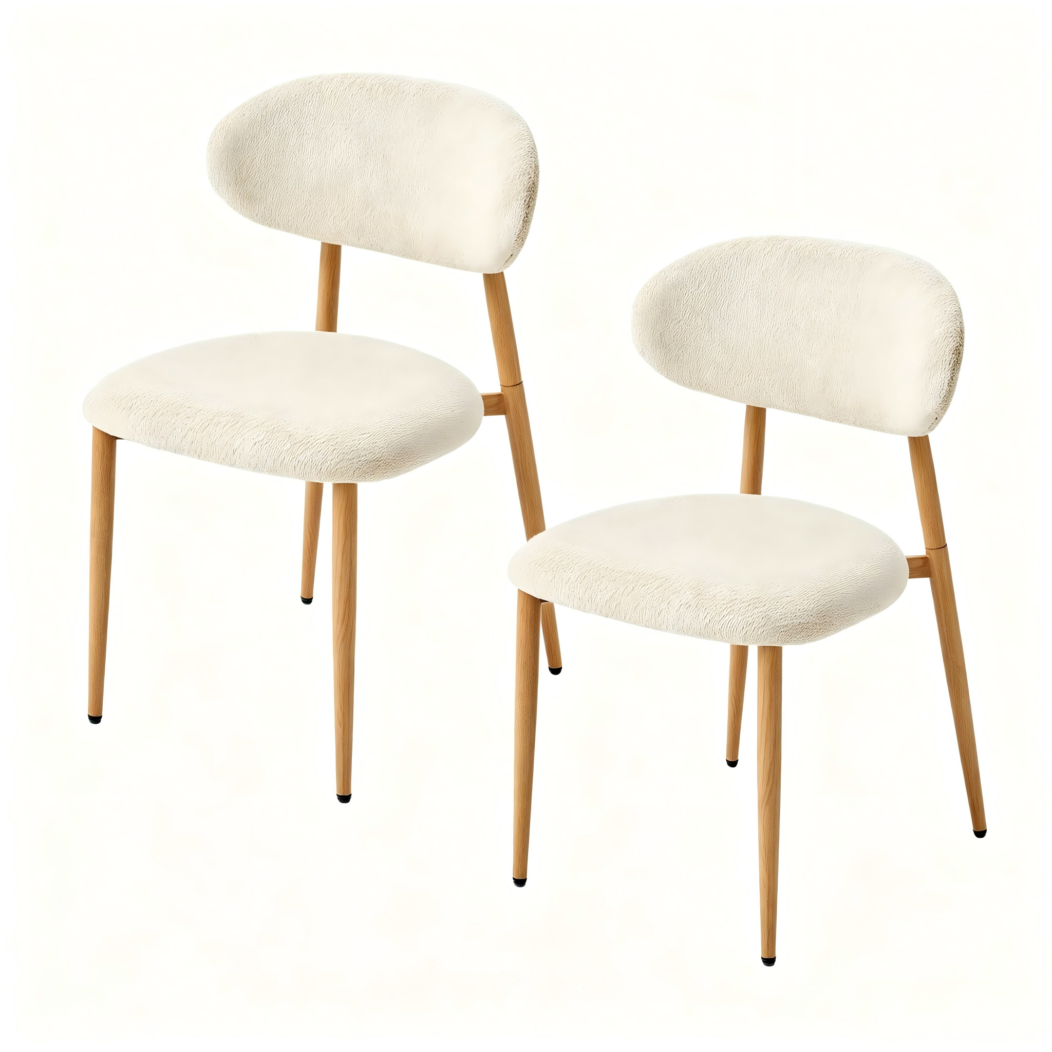 LYKKVØ „Milo“ Polsterstuhl Set (2 Stück) — Ergonomischer Design-Esszimmerstuhl in edler Walnuss-Optik